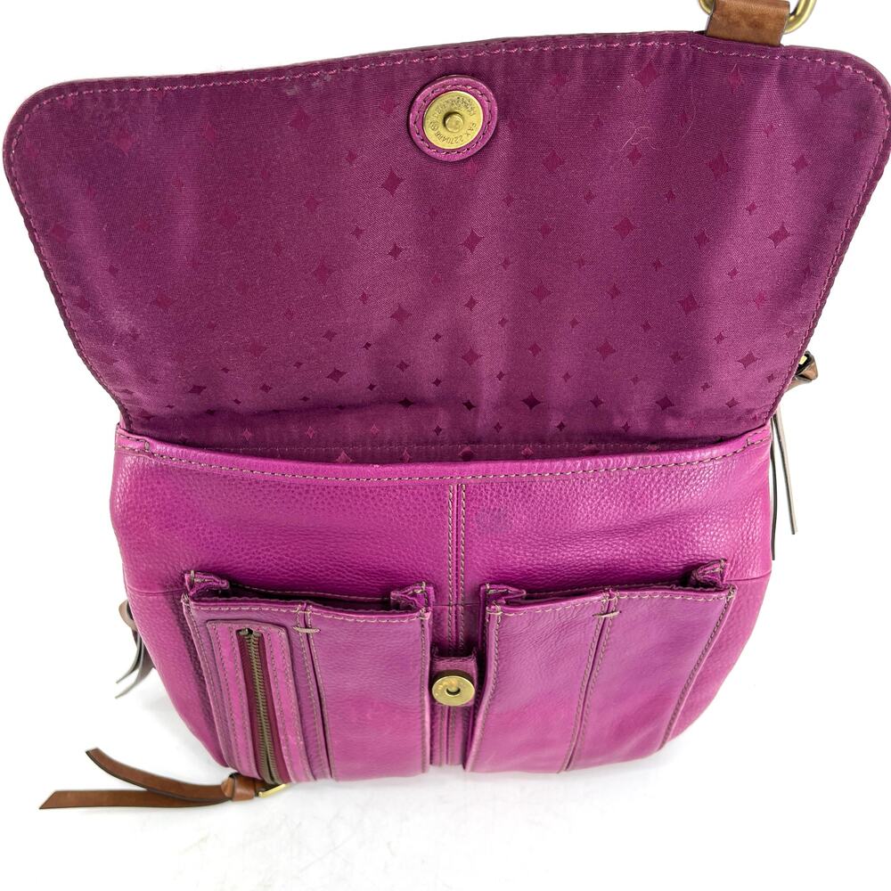Fossil Vintage Square Pink Satchel Cross‎ Body Shoulder Bag Pockets - Picture 4 of 7